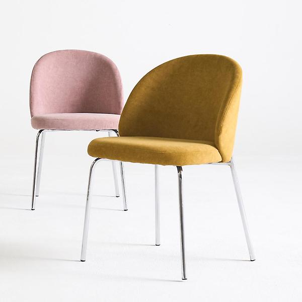  아이앤 린델 패브릭 등받이 실버바디 체어 FU