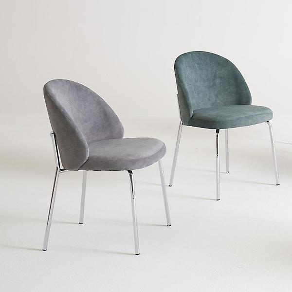  아이앤 린델 패브릭 등받이 실버바디 체어 FU