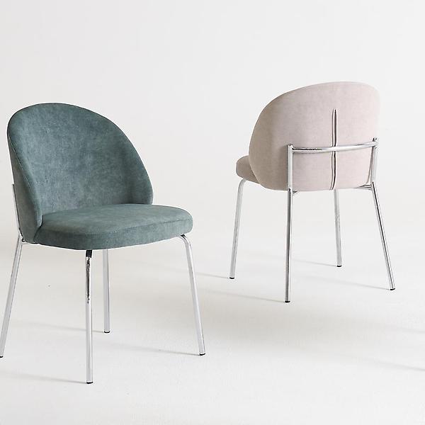  아이앤 린델 패브릭 등받이 실버바디 체어 FU