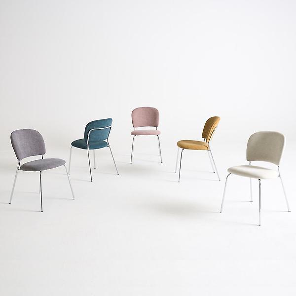  아이앤 헤그 패브릭 등받이 실버바디 체어 FU