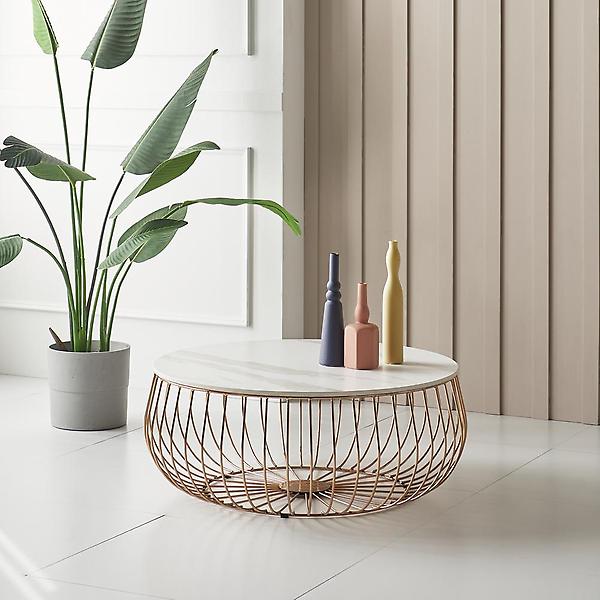  아이앤 시에나 800 원형 세라믹상판 소파테이블 FU