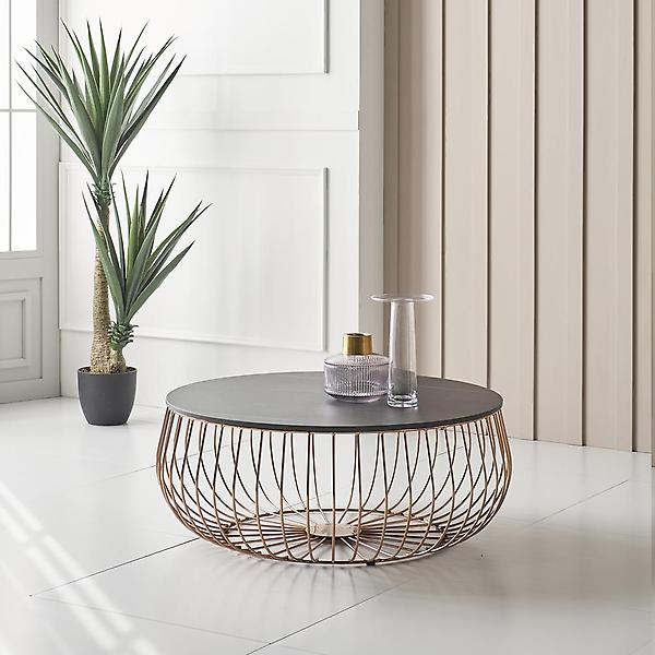  아이앤 시에나 800 원형 세라믹상판 소파테이블 FU