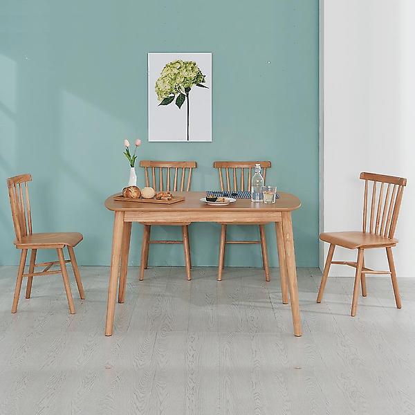  아이앤 릴로 고무나무원목 4인 식탁 세트 FU