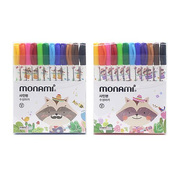  MONIZOO 12색 사인펜 싸인펜 수성마카 1개