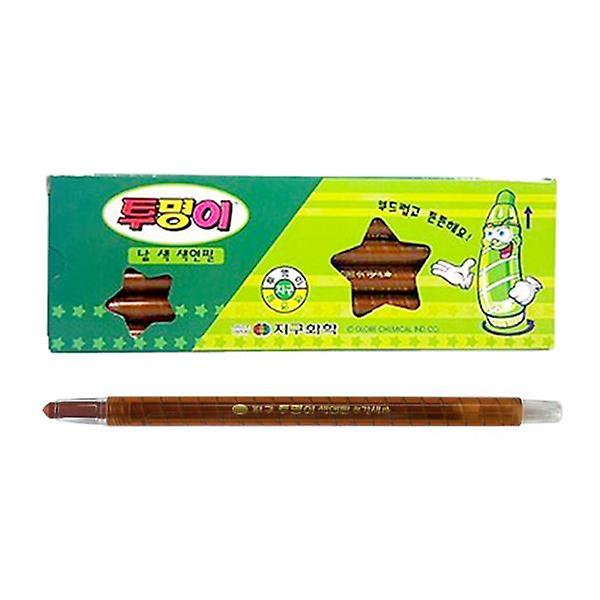 투명이 낱색 색연필 채점펜 (갈색 12자루) 1개