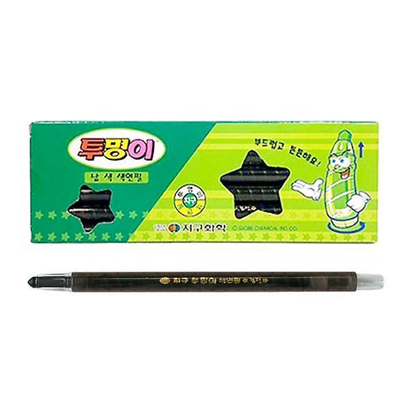  투명이 낱색 색연필 채점펜 (검정 12자루) 1개