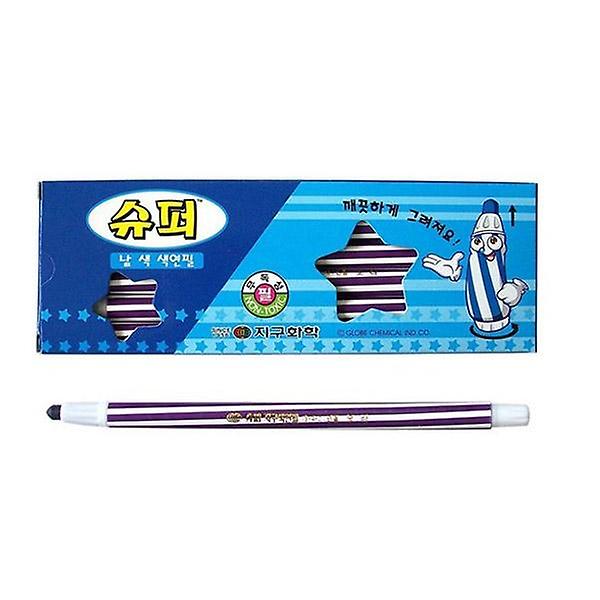  슈퍼 낱색 색연필 채점펜 (보라 12자루) 1개