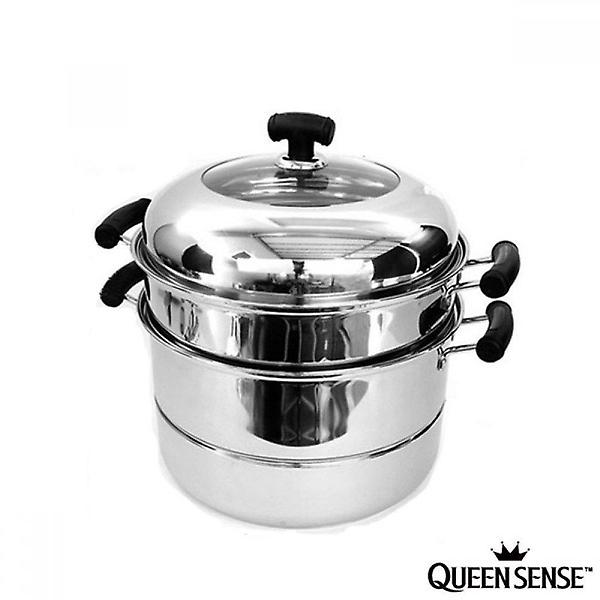  퀸센스 스텐 3단 찜냄비 34cm
