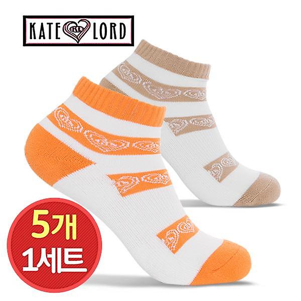  5켤레 1세트/케이트로드 배색 여성 양말 KL133SC01