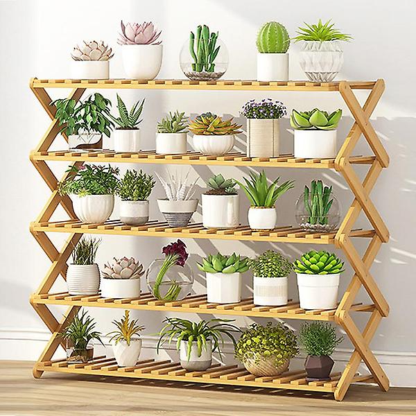  대나무 인테리어 화분진열대 ver12(100cm)(5단)