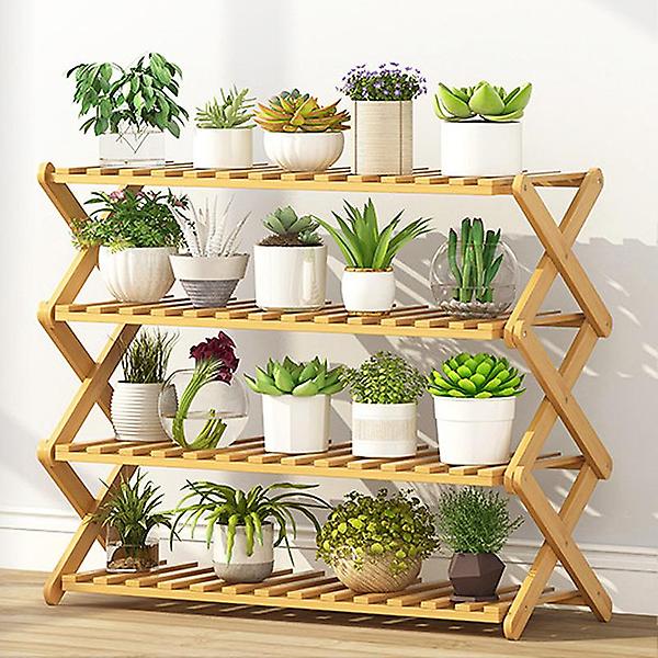  대나무 인테리어 화분진열대 ver12(80cm)(4단)