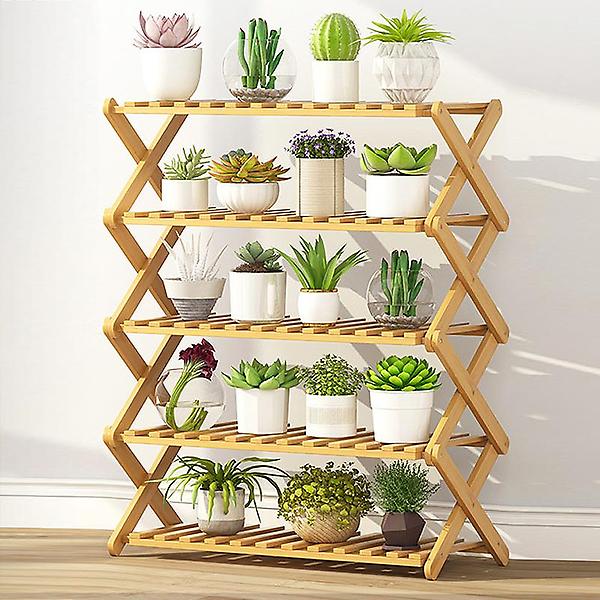  대나무 인테리어 화분진열대 ver12(70cm)(5단)