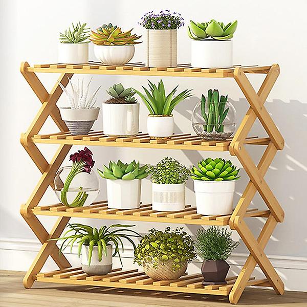  대나무 인테리어 화분진열대 ver12(70cm)(4단)