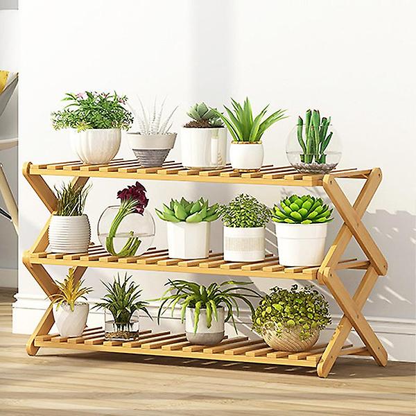  대나무 인테리어 화분진열대 ver12(80cm)(3단)