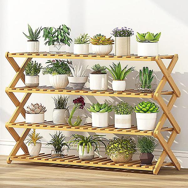  대나무 인테리어 화분진열대 ver12(100cm)(4단)