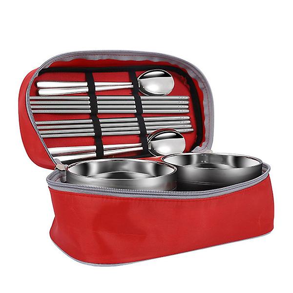  캠핑랜드 휴대용 수저 식기 4인세트(사각) 수저세트