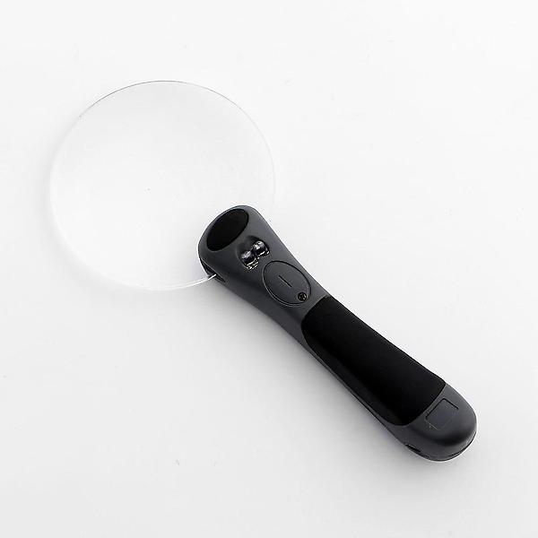  90mm 블랙핸드 LED  돋보기 2.5배율 휴대용 LED확대경
