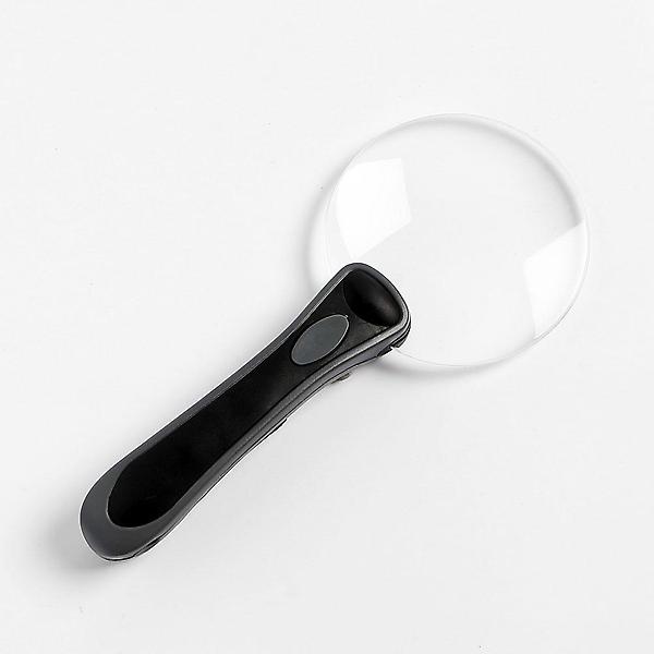 90mm 블랙핸드 LED  돋보기 2.5배율 휴대용 LED확대경