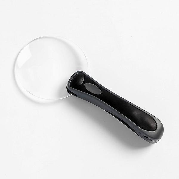  90mm 블랙핸드 LED  돋보기 2.5배율 휴대용 LED확대경