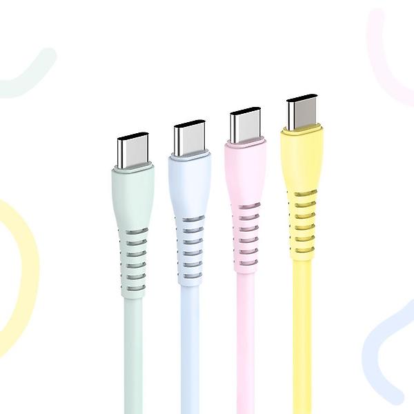  스마텍 C타입 고속 충전기 파스텔 컬러 어댑터 케이블 세트 25W STPD-C25