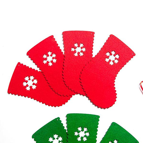  [도토로]크리스마스 패브릭 가랜드(양말)