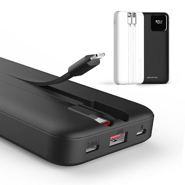  스마텍 PD20W 10000mAh 고속충전 2in1케이블 보조배터리 STPB-CB1