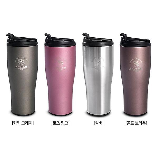  아폴로 스텐 진공 텀블러 350ml 카키그레이 (EL1522)