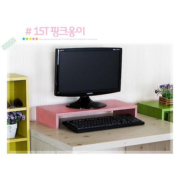  모니터받침대 1단 550x218x85 핑크옹이