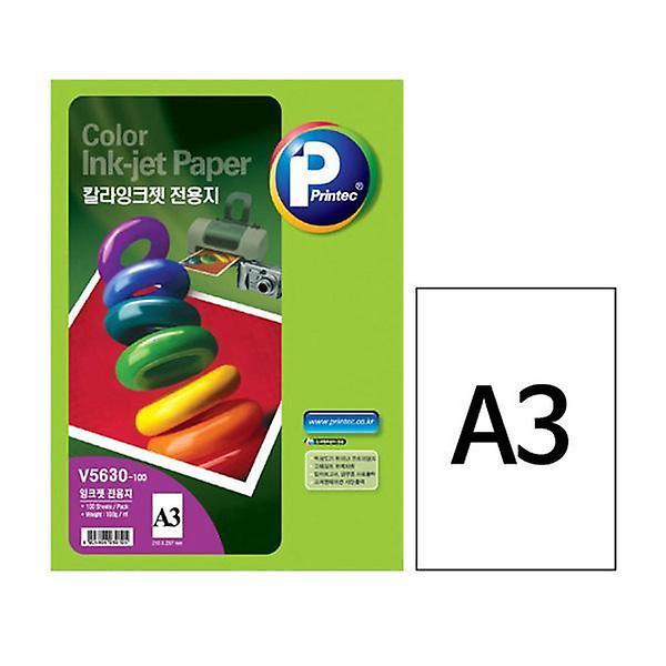  프린텍 컬러잉크젯전용지 V5630 A3 100g 100매 팩