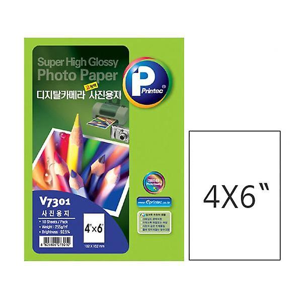  프린텍고광택포토용지4x6 V7301 102x152mm180g10매팩