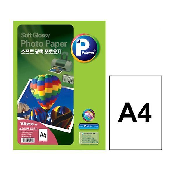  소프트 광택 포토용지 V6210 A4 130g 20매 프린텍
