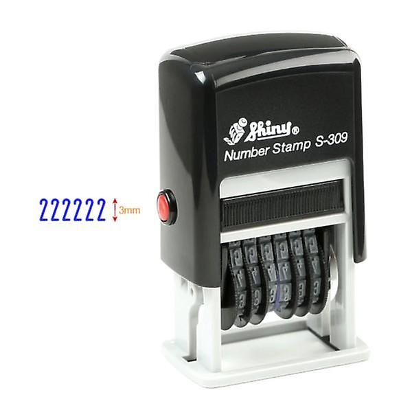  넘버링 자동스탬프 S 309 20×3mm 청보라색 청색 홀더색상랜덤