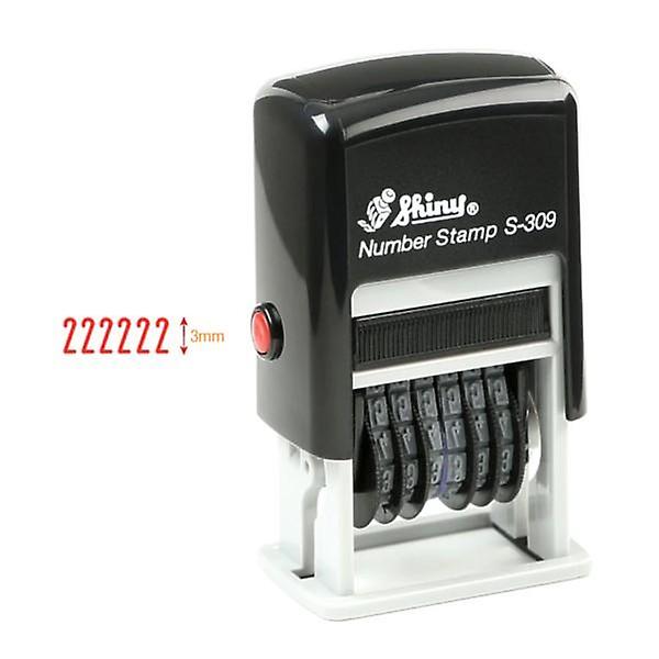  넘버링 자동스탬프 S 309 20×3mm 적색 홀더색상랜덤