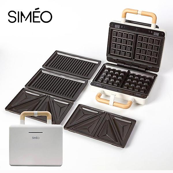  시메오 멀티 메이커 스탬퍼 DKK-T3201 3종 플레이트 포함(와플,샌드위치,그릴 플레이트)