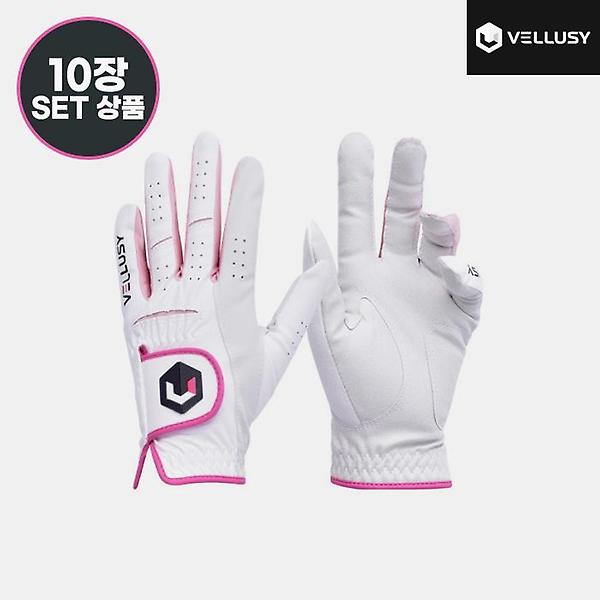  2023 벨루시 파워그립 소프트 여성(POWER GRIP SOFT) 합피 골프장갑[화이트][여성용/양손착용][10장묶음]