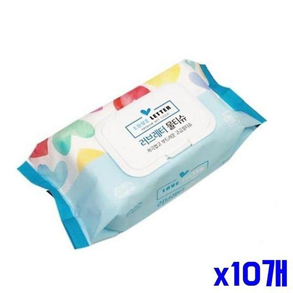 부드러운 물티슈 80매 캡형 x10개 휴대용물티슈