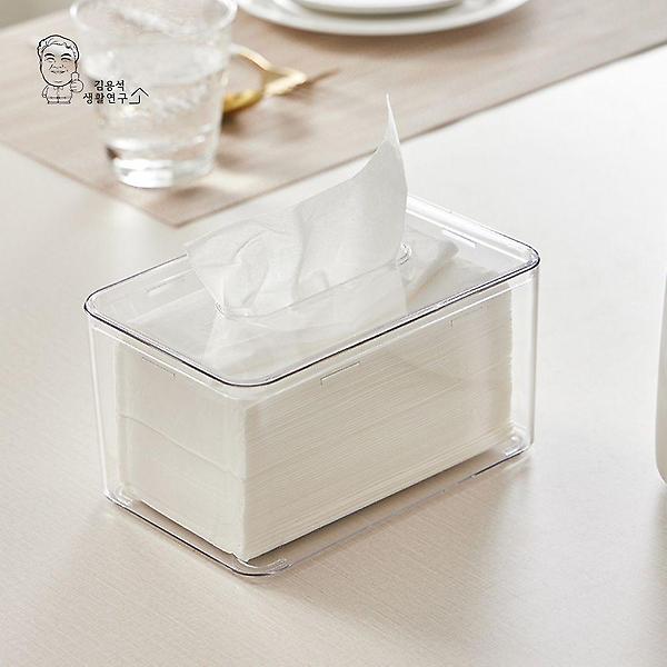  아크릴 투명 티슈케이스 사각 각티슈 휴지 커버