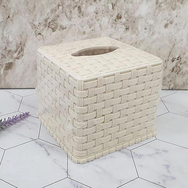  라탄 냅킨함 아이보리