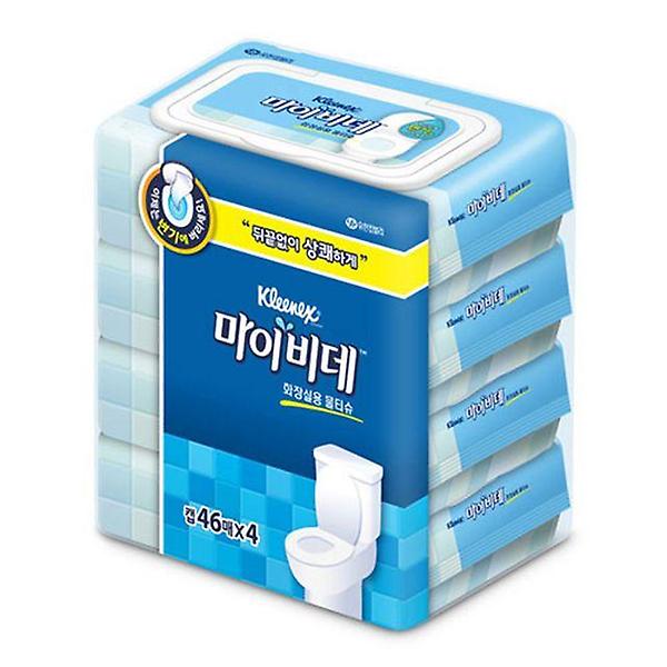  크리넥스 마이비데 46매X4 캡형 화장실용 화장지