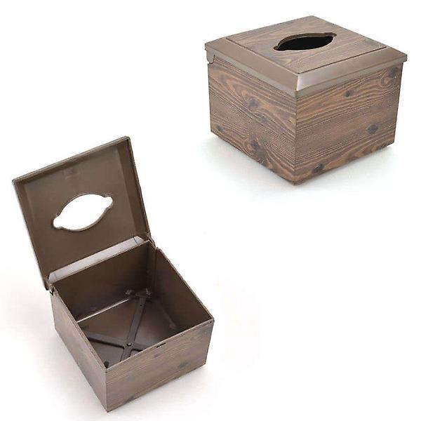  업소용 나무결 냅킨통 냅킨함 12x12x9cm 3호