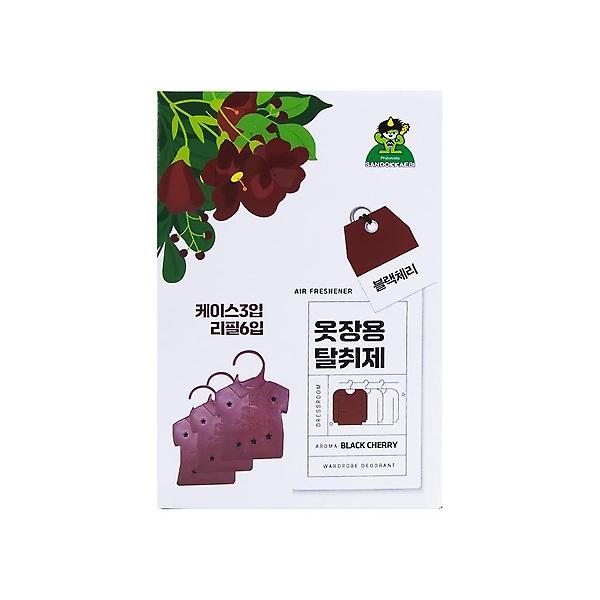  산도 깨비 옷장용 탈취제 6개 블랙체리