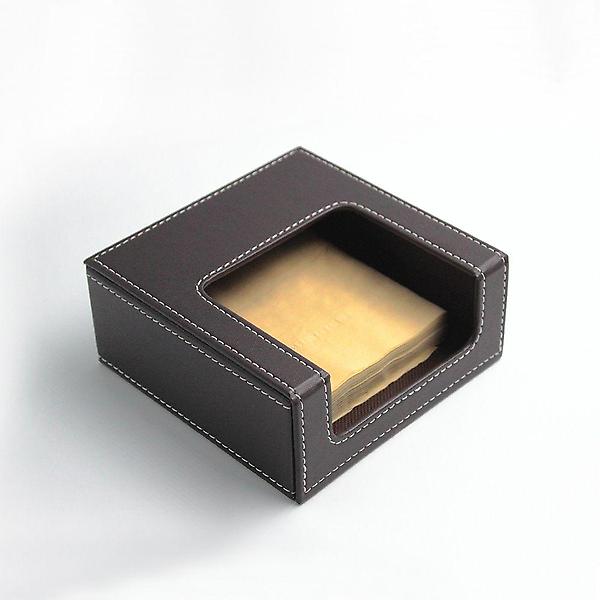  고급스러운 냅킨 보관함 브라운