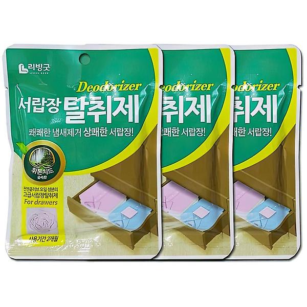  서랍장 옷장 탈취제 3개 냄새 제거제 방향제 실내
