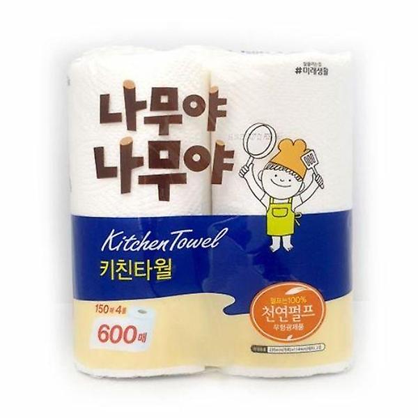  미래생활 무형광 천연펄프 키친타올 150매 4롤