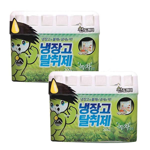  산도깨비 3개월효과 냉장고 탈취제 2개 녹차 냄새제거