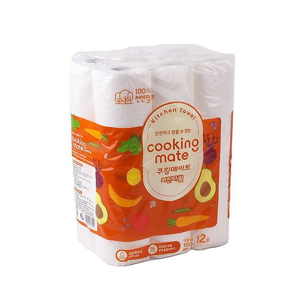 천연펄프 키친타올 키친타월 2겹 100매 12롤