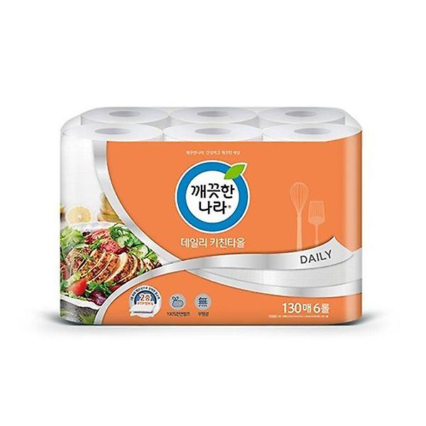  깨끗한나라 데일리 키친타올 130매X6롤
