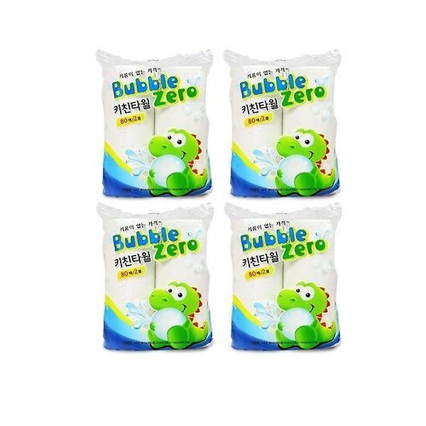  버블제로 키친타월 80매x2롤 4개
