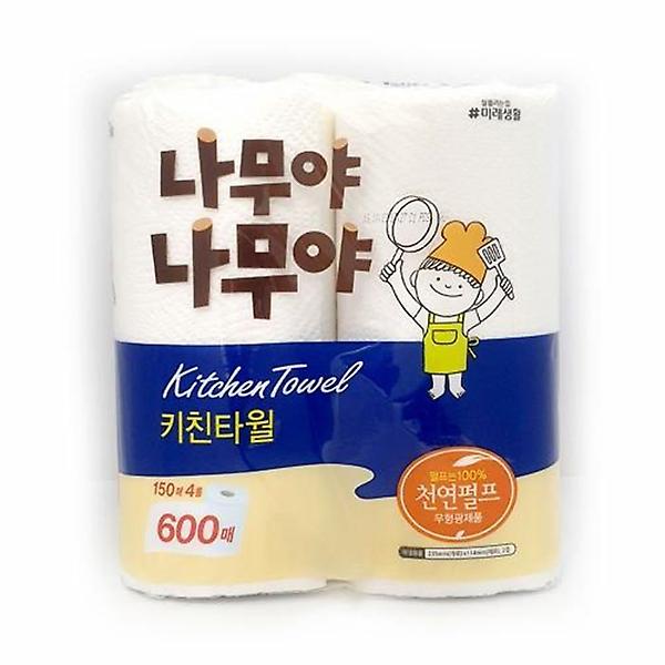  무형굉 2겹 키친타올 150매 4개입 생필품 곽티슈