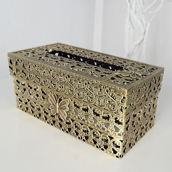  퀸즈 엔틱 티슈케이스(골드)
